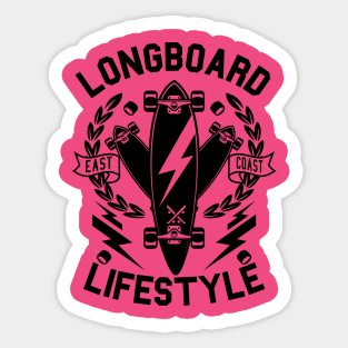 Funky Summer Longboard Sticker